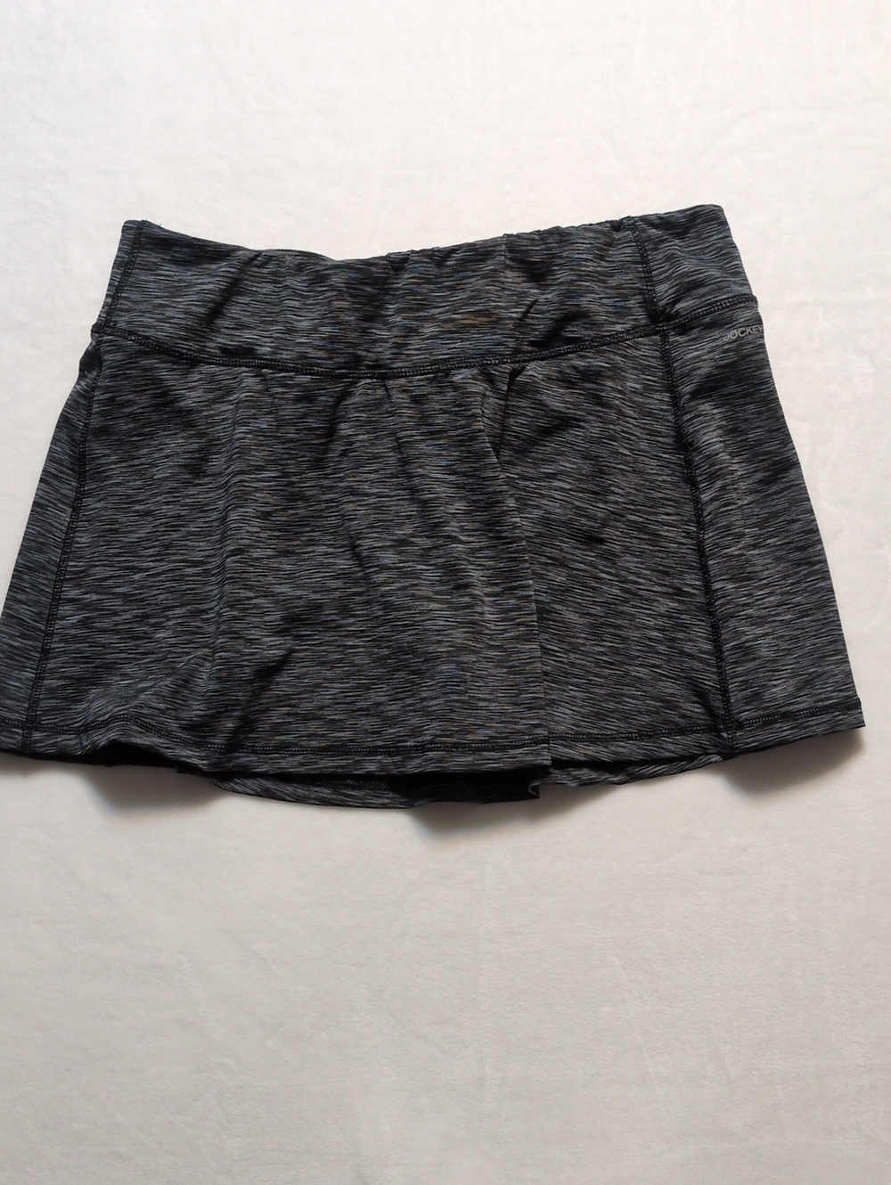 Jockey Womens Large Space Dye Athletic Skort Back Zipper Pocket Tennis Golf